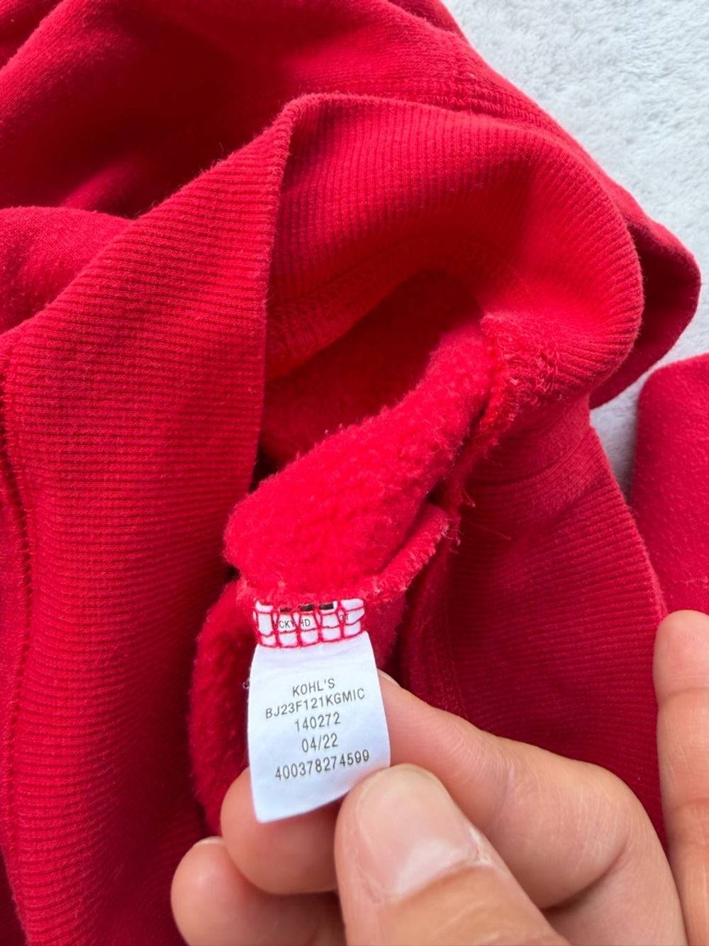 Disney Red Mickey Mouse Hooded Pullover for Kids Size 3T - Picture 6 of 6